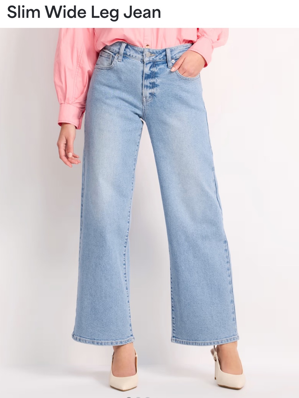 Just USA Light Blue Slim Wide Leg Jeans